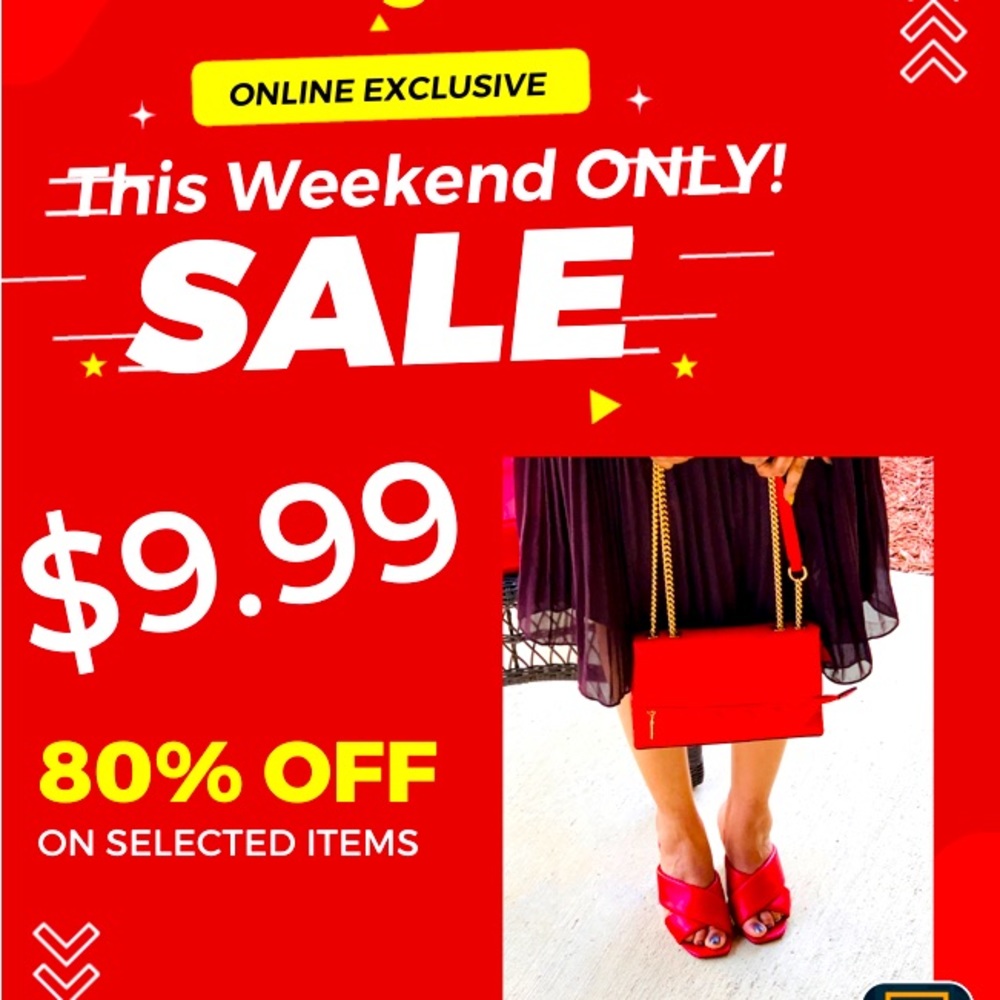 Sale this weekend Only!  Trending summer red mule heel!